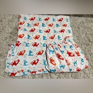 Colorful Dinosaur Print Twin Size Bedding Set